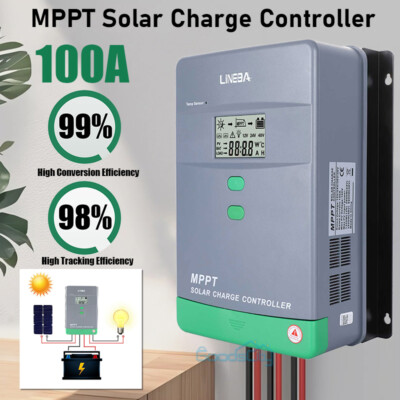 5200W MPPT Solar Charge Controller 100A/12V 24V 36V 48V Auto Focus Tracking USA