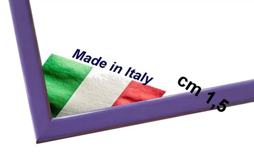 Cornice in legno, Viola da cm 1,5 per foto,diplomi. Misura cm 29,7x42 Foglio A3 - Foto 2 di 7