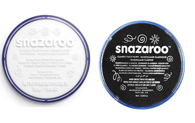 Snazaroo Face Paint & Body Paint Halloween Set Black & White Make Up Skelett