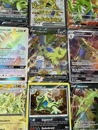 Pokémon 10 Karten Sammlung Set mit 1 Despotar ex / V / GX / Holo / VMAX DE - Picture 4 of 8