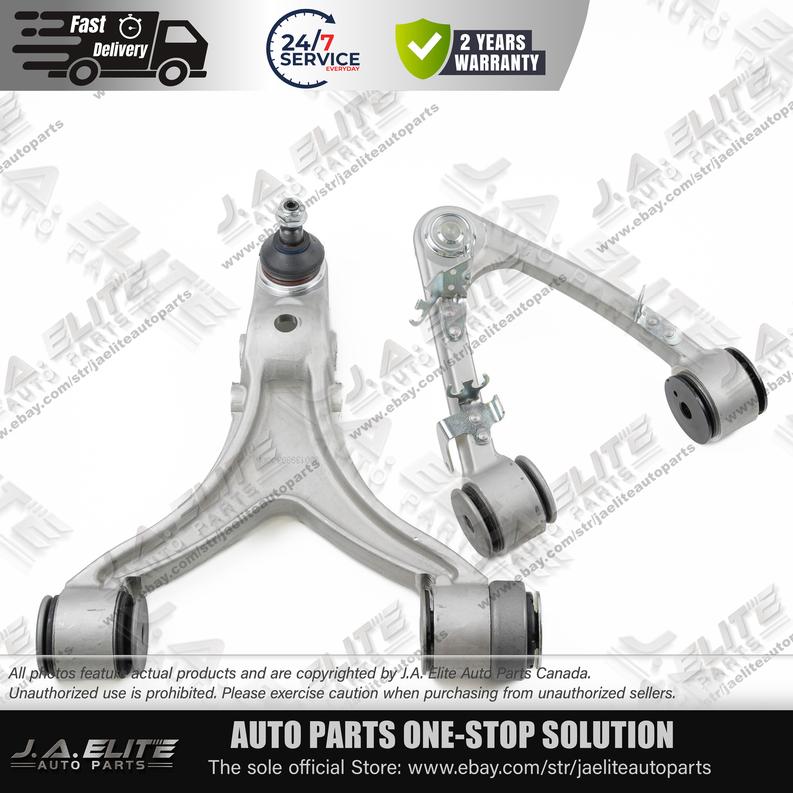 2pcs Front Left Upper Lower Control Arm Kit fit Maserati Quattroporte (16-18) GT