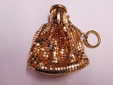 Vintage Gold Metal Mesh Bag Purse with Collapsible Top - Art Deco Clutch