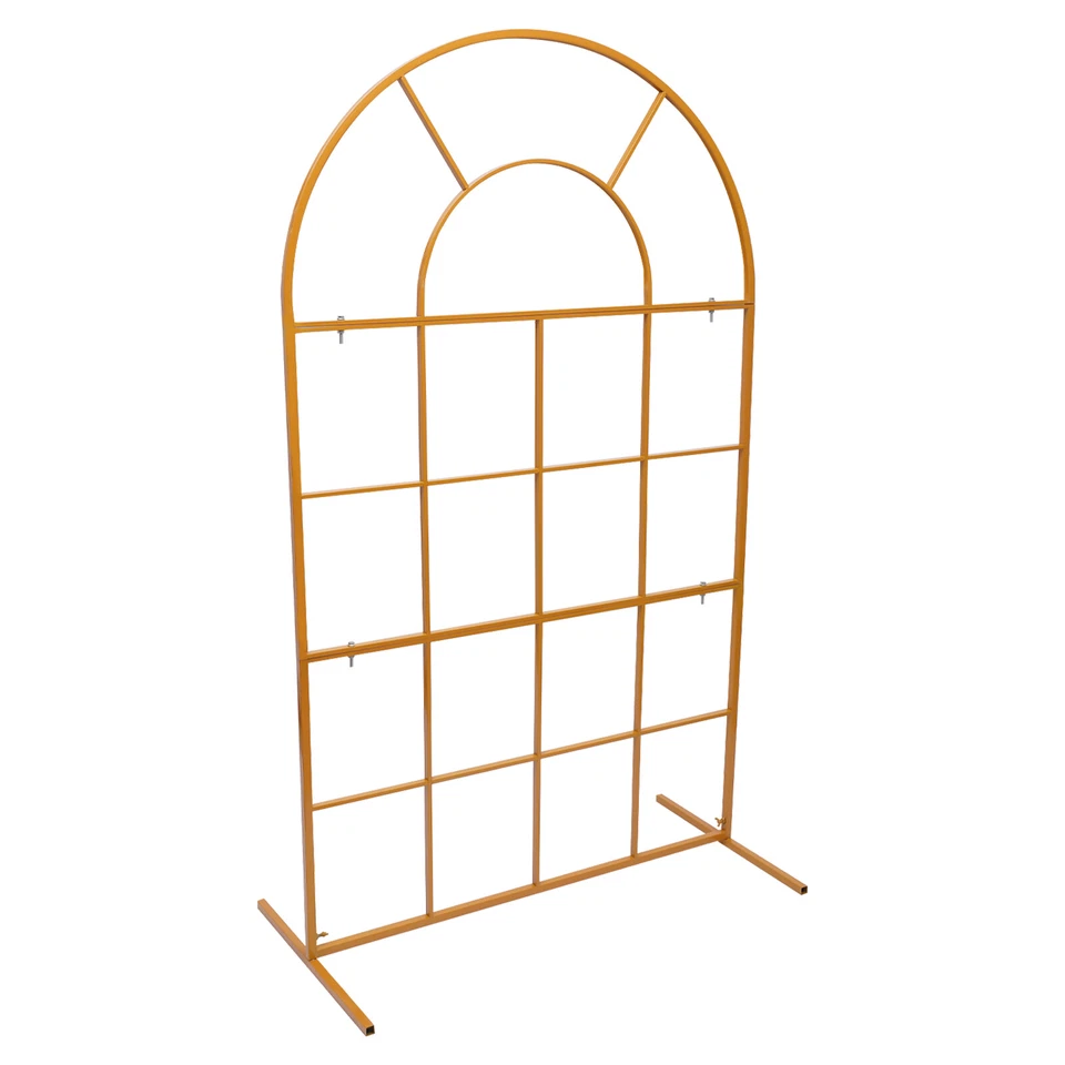 Garden Wedding Arch Backdrop Stand Balloon Flower Decor Rack DIY Design Gold - Image 4 of 4