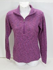 COLUMBIA Womens Jacket S  34 Bust 24L  1/4 Zip Pullover High Neck Purple