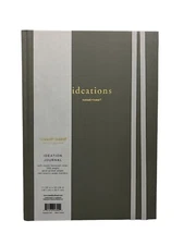 Ideation Journal with Gold Accents 7x10 in Lined/Gridded Ideas Journal Business