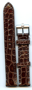 Authentic 4 Colors Genuine 16mm 17mm Alligator Strap & Vintage Omega Buckle Gold or