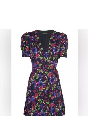 knee length dresses for ladies Saloni Women's Lea Floral Silk Maxi Dress - Corsage Bloom