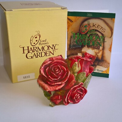 Double Red Rose  - Harmony Kingdom Box Figurine - Harmony Garden - HGLEDRR
