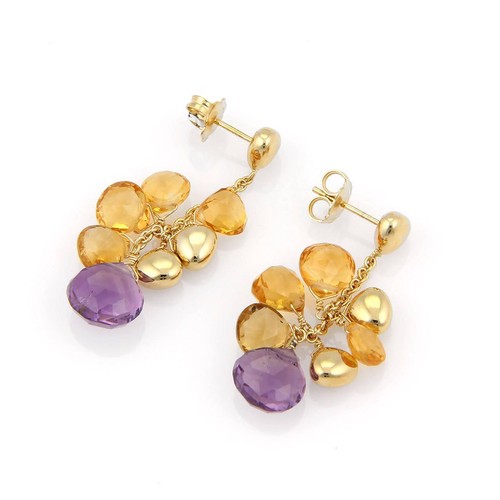 Marco Bicego Paradise Gold Earrings 18k Yellow Beaded Dangle Style
