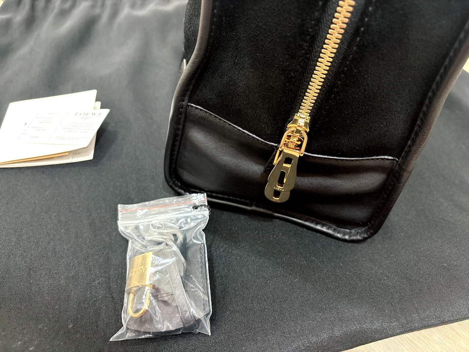 Loewe Amazona 36 черная замша кожаная Дамская сумка/сумка новый с ярлыками - Изображение 4 из 4