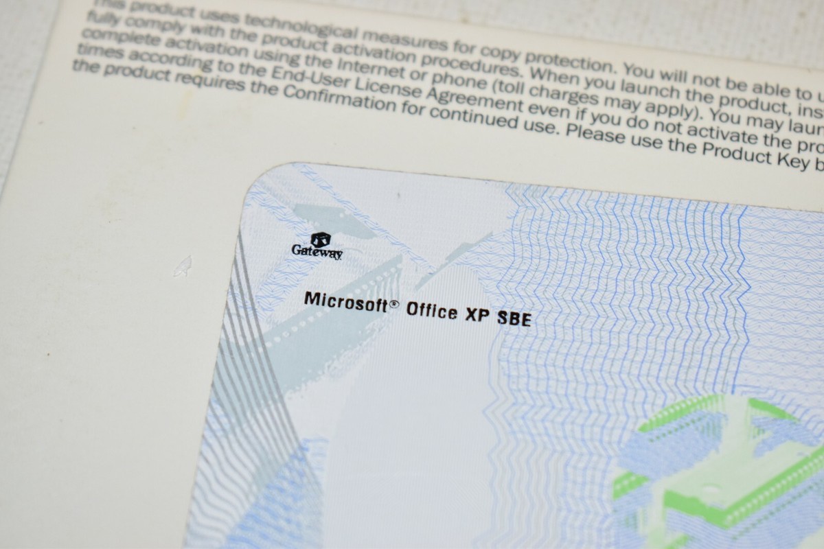 Gateway Microsoft Office XP Small Business Windows w/ Product Key