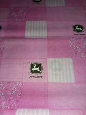 John Deere Pink Fitted Mattress Crib / Toddler Sheet