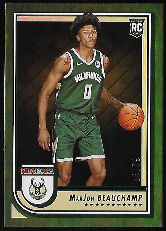 2022-23 PANINI NBA HOOPS (#254) - GREEN PARALLEL - MARJON BEAUCHAMP RC /99