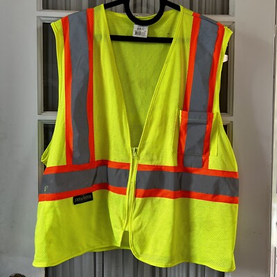 2XL Walmart Associate Employee Uniform Safety Vest Neon Yellow