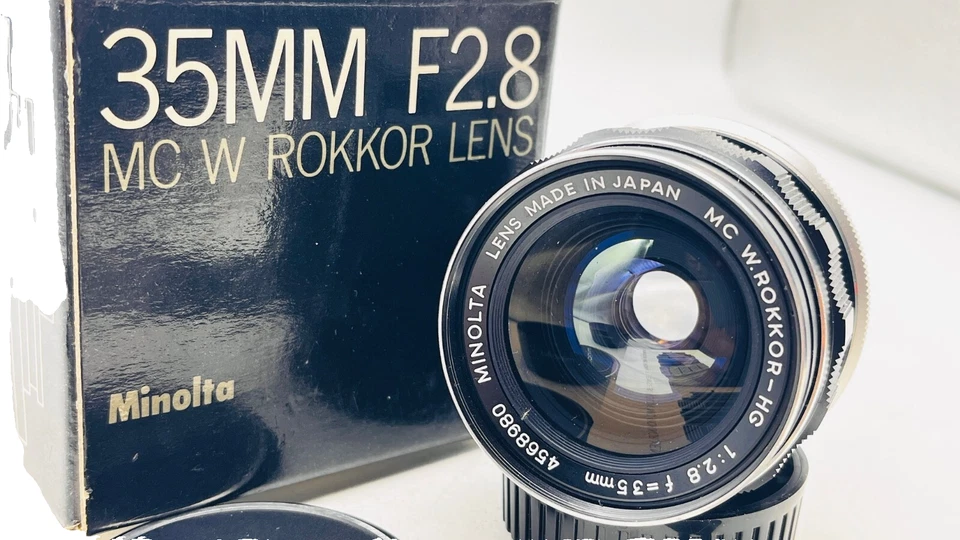 Minolta MC 35mm, f2.8 en caja de coleccionista, bonito juego Foto 2 de 4