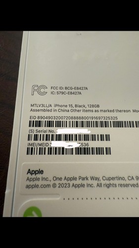 SEALED iPhone 15 128GB Unlocked New with Apple Warranty (NEVER ACTIVATED) - Zdjęcie 8 z 8