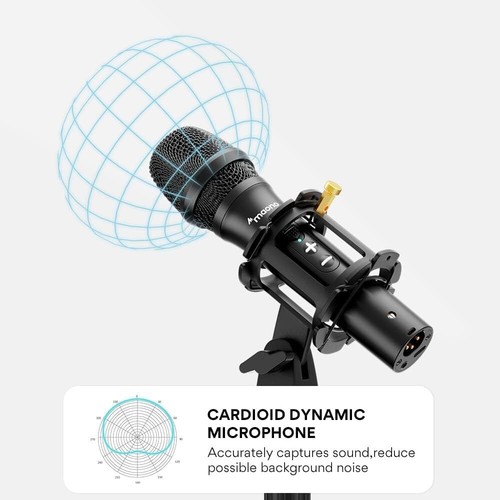 USB/XLR Podcast Dynamic Microphone, Studio Mic Kit with Volume Control, Shock... - Picture 8 of 10