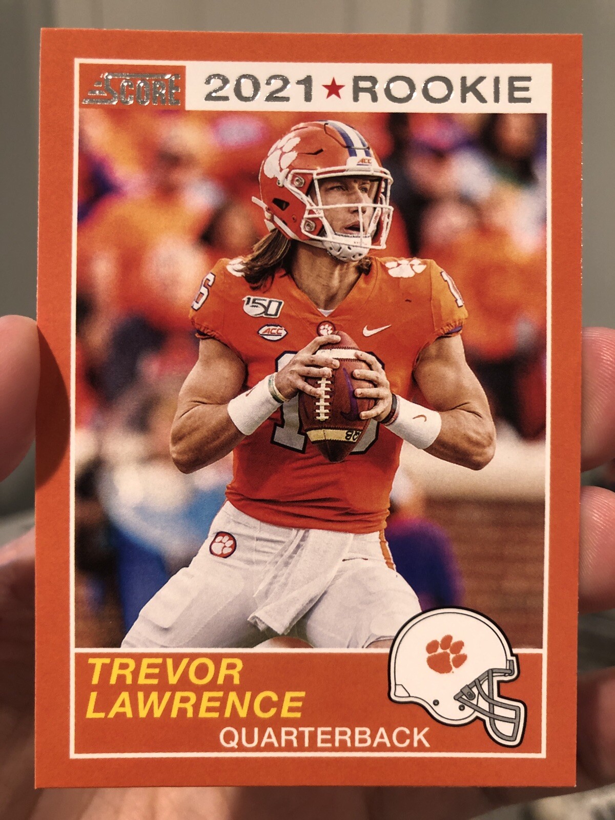 2021 Panini Chronicles Score Trevor Lawrence Rookie 58 RC Orange 