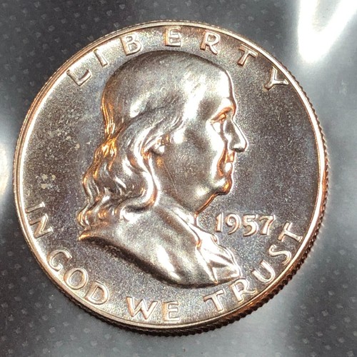 1957 PROOF FRANKLIN HALF #75w - Picture 4 of 11