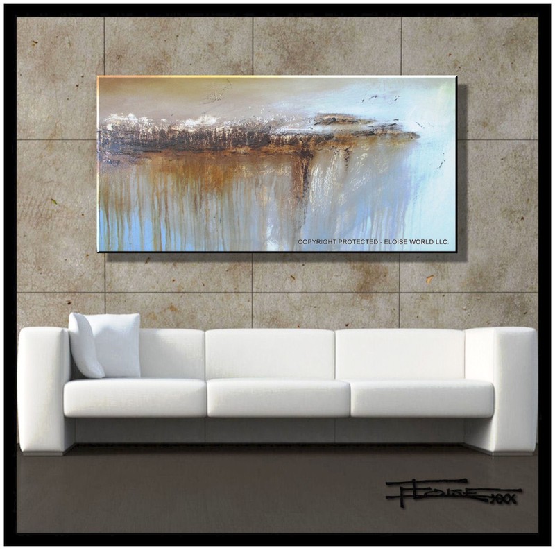 ABSTRACT PAINTING Modern CANVAS WALL ART, Large, Textured US ELOISExxx