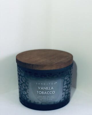 sand and fog vanilla tobacco candle Sand + Fog Vanilla Tobacco Scented Candle, Double Wick, 12 Oz (Grey)