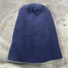 Vintage Wigwam Virgin Wool Blue USA Beanie Hat Cap Knit