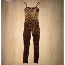 Forever 21 Leopard Print Velvet Catsuit Jumps...