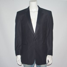 JOS A BANK Signature 100 Wool Black One Button Tuxedo Formal Suit Jacket 42L