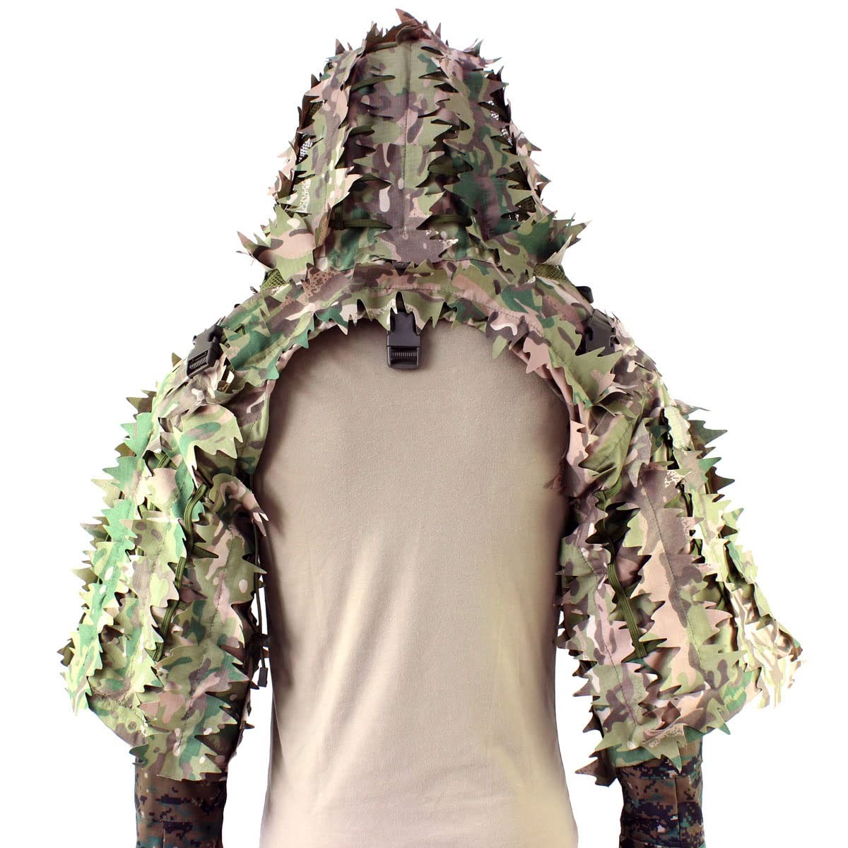 Sniper Ghillie Viper Hood with 3D Laser-Cut Leaves, Tactical 