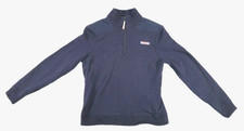 Vineyard Vines Fleece Quarter Zip Men's Size Small Blue Pullover 134578