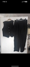 Black Co-Ord Set- Waistcoat Top & Trousers