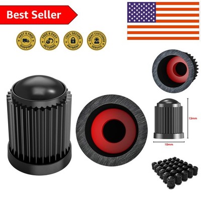 Heavy Duty Tire Stem Valve Caps with Rubber O Rings - 30 Pack, Easy Install