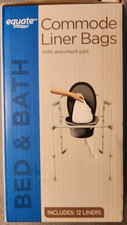 Bolsas de forro para cómoda de cama y baño Equate con almohadilla absorbente 12 unidades nuevas en caja