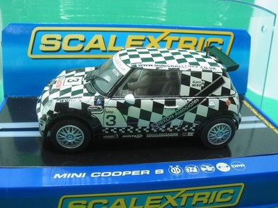 Scalextric C2911 Mini Cooper Nixon Associates #3 schwarz/weiß Neu in OVP