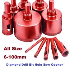 Diamond Drill Bit Hole Saw 6-100mm Dia Opener for Wood Tile Glass Marble Ceramic