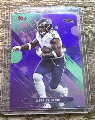 2025 Topps Finest Derrick Henry Baltimore Ravens Purple Refractor #70 /250