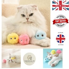 Plush Toy - Colorful Electric Cat Toy - Touch Sounding Cat Ball with Battery