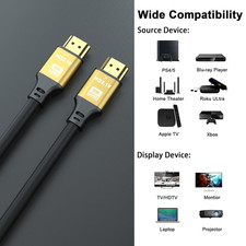 Short Hdmi Cable 1.5FT, 8K 60Hz 4K 120Hz, 48 Gbps Ultra High Speed Hdmi 2.1 C...