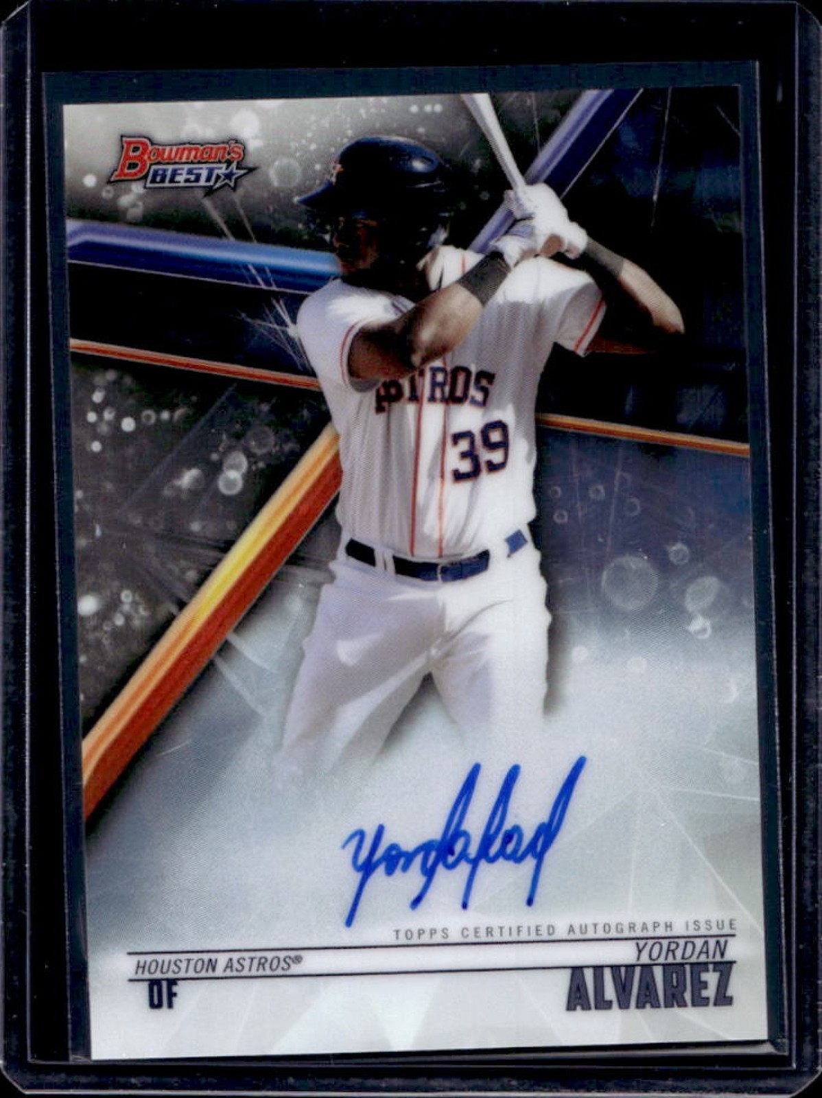 2018 Bowman's Best Yordan Alvarez Auto #B18-YA Astros