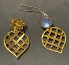 Julie Vos Earrings Iridescent Calcedony Basketweave NEW NWT — photo 2