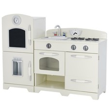 Teamson Kids Little Chef Fairfield Wooden Play Kitchen, Off-White