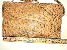 NEW GENUINE 1970s Python Snakeskin Leather Clutch Crossbody Handbag TOKYO Snaps