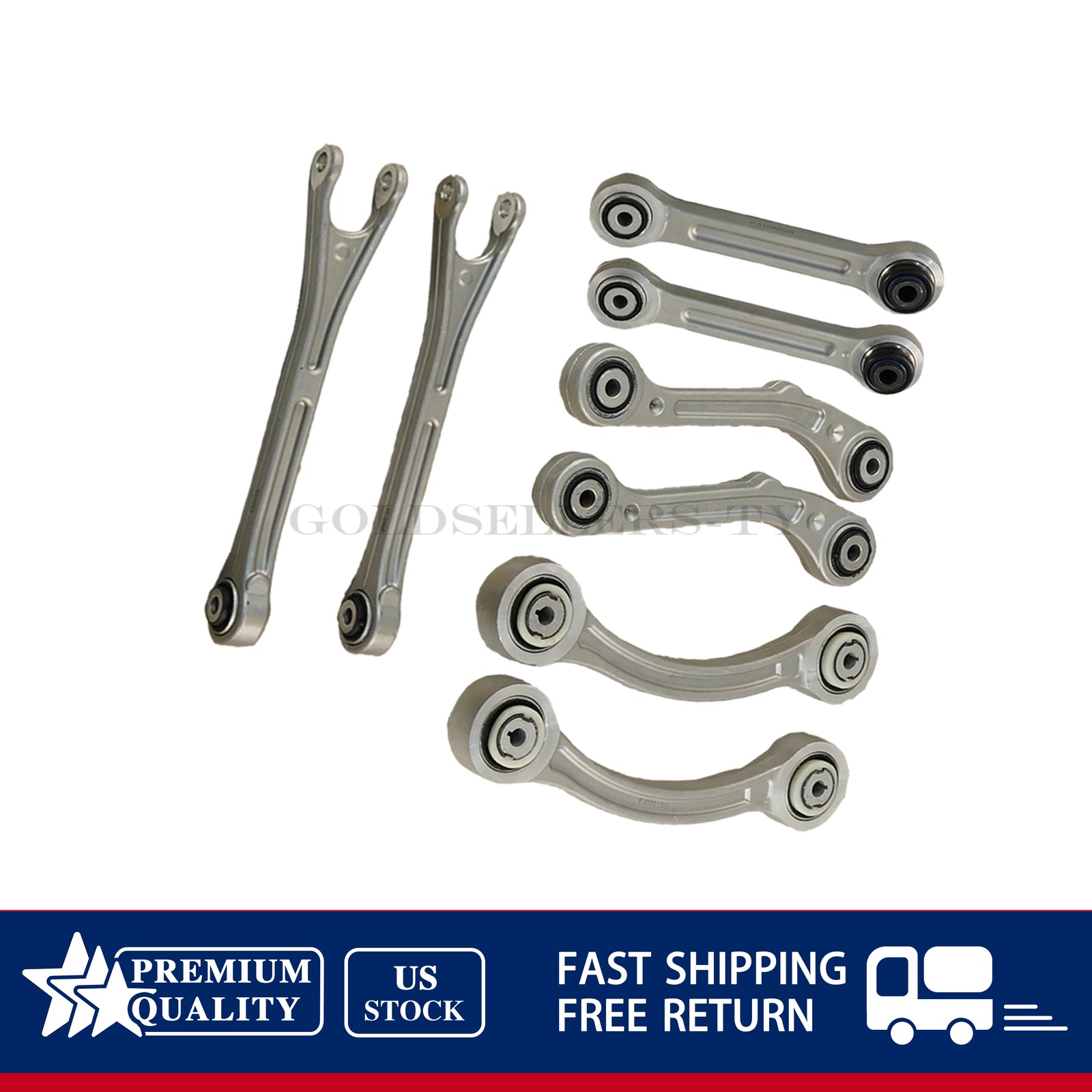 8PCS Rear Suspension Control Arm Set Fits Maserati Ghibli Quattroporte 14-16 US
