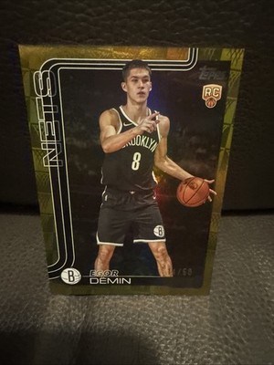 Egor Demin 2025-26 Topps #208 Gold Foil Rookie 14/50 Nets RC