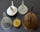 Vintage Lot Of Hen on Nest Glass Covered Dishes Chicken Decor
