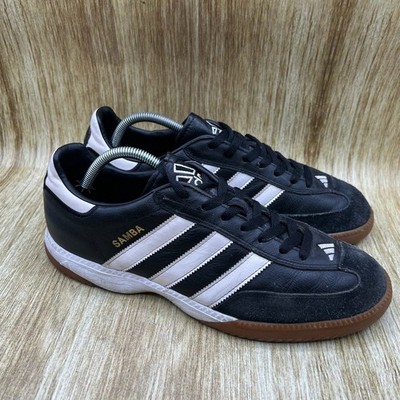 Adidas Samba Millennium Men's 10.5 Black White Leather Gum Sole Sneakers 088559