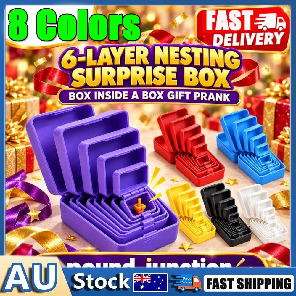 Multi-Layer Nesting Surprise Gift Box, Annoying Gift Box with Mini Middle Finger
