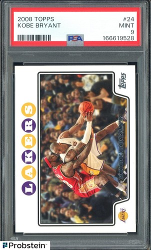2008 Topps #24 Kobe Bryant Los Angeles Lakers HOF w/ LeBron PSA 9 MINT