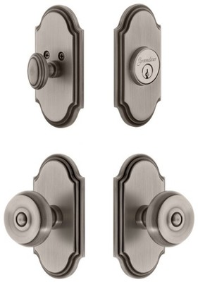 Grandeur ARCBOU_SP_ESET_238 Arc Solid Brass Single Cylinder Keyed - Grey