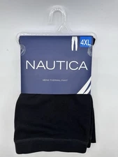 NEW ONE MENS NAUTICA DRI FUSION COTTON BASE LAYER THERMAL PANTS 4-XLARGE BLACK